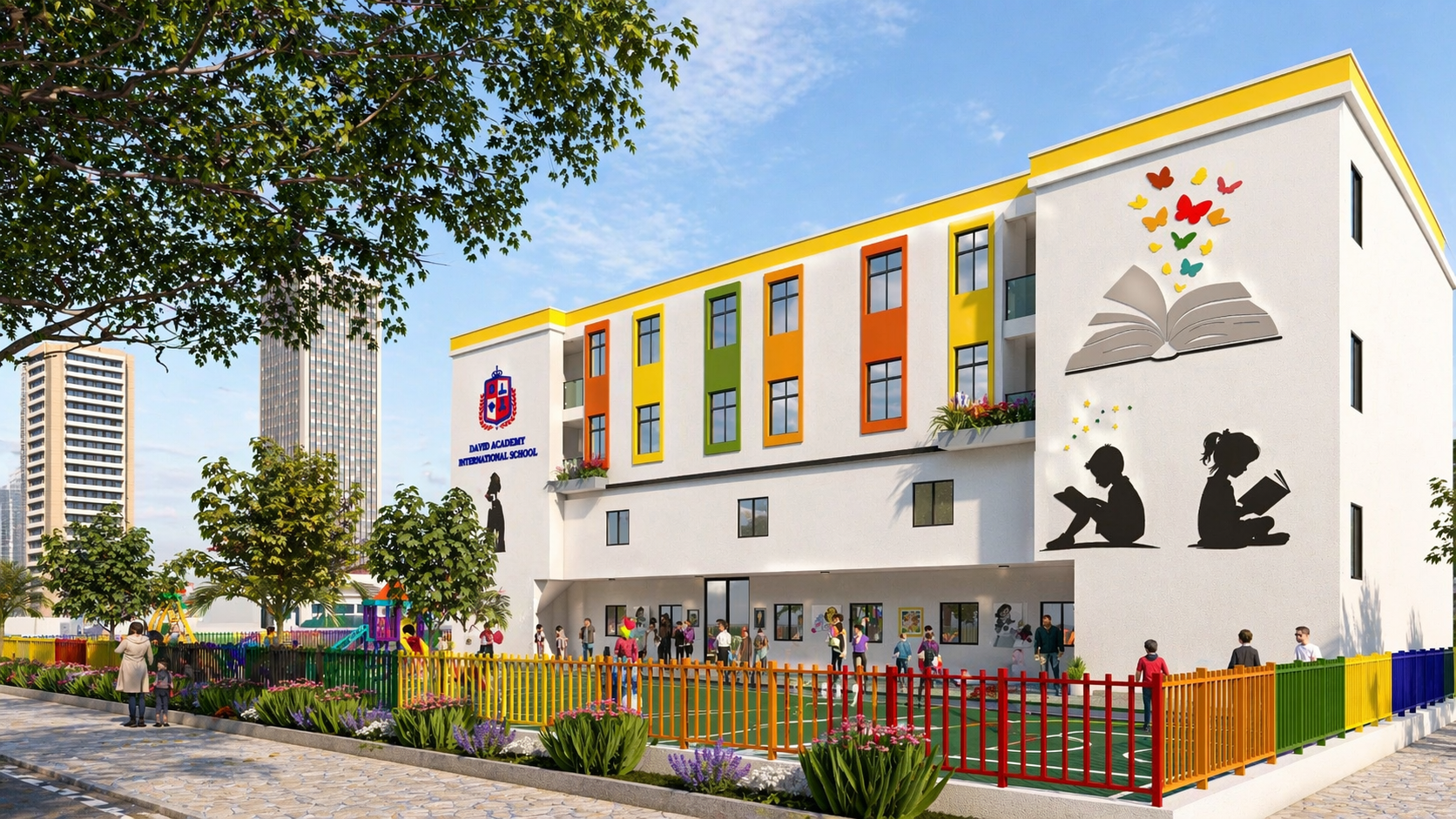 Amenagement exterieur de l Ecole David a Kinshasa